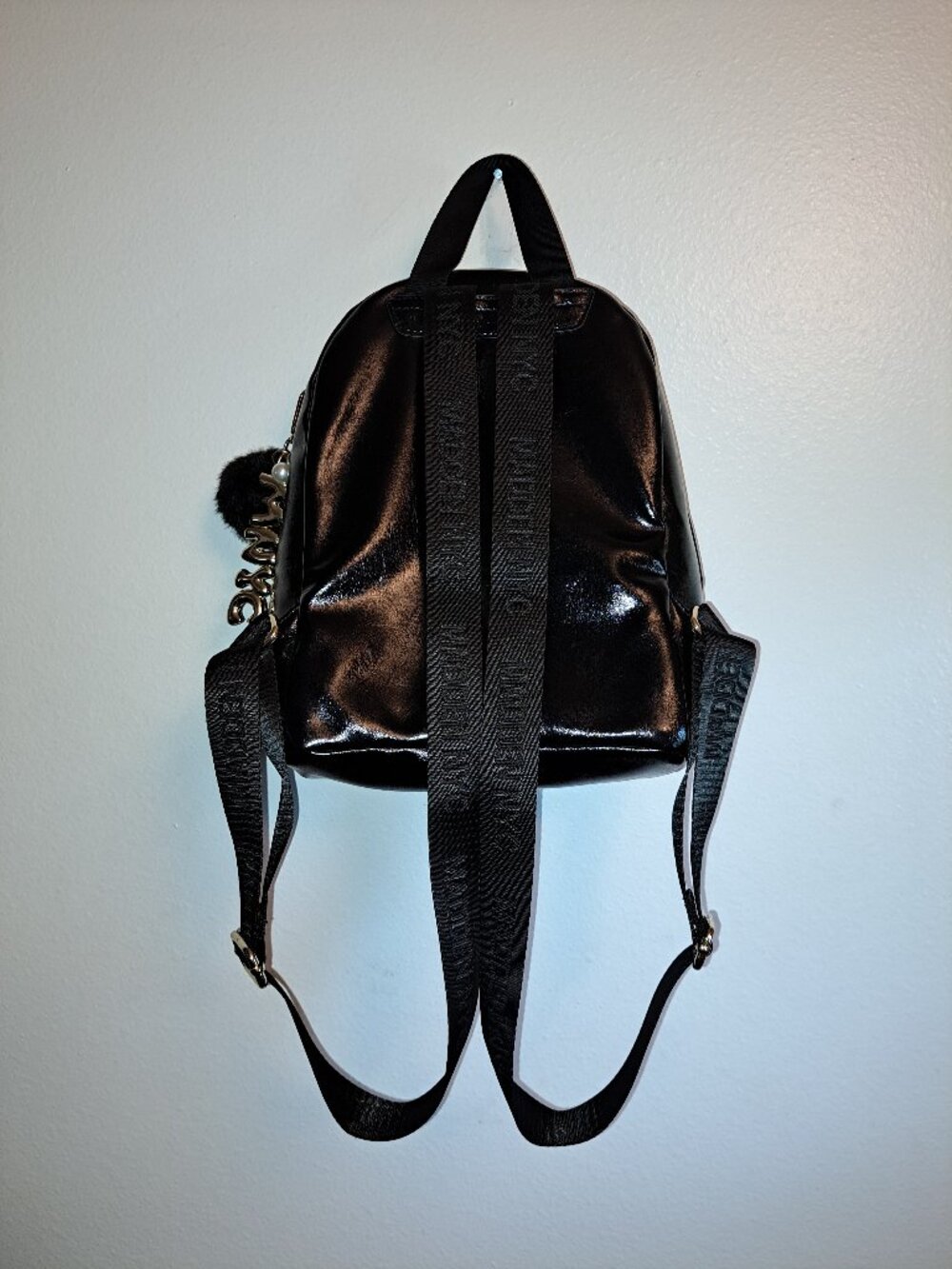 Madden NYC Women's Faux Leather Dome Ring Backpack,Purse &Keychain-Key Charm - Picture 3 of 10